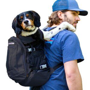 K9 Sport Sack | Dog Carrier Adjustable Backpack (Large, Plus 2 - Black